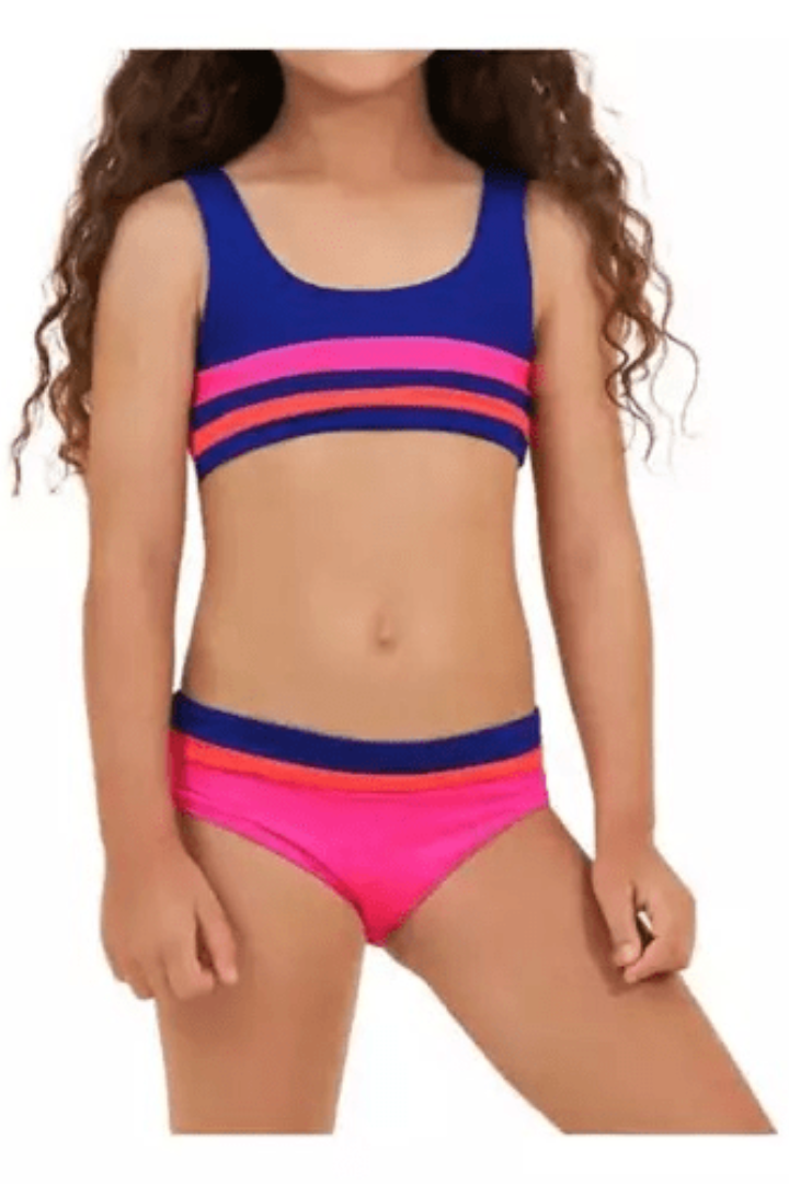Hot Fushia Iceland Girls Bikini Set