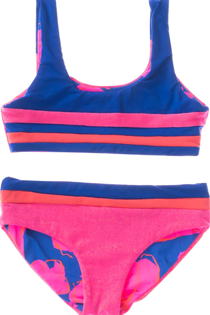 Hot Fushia Iceland Girls Bikini Set
