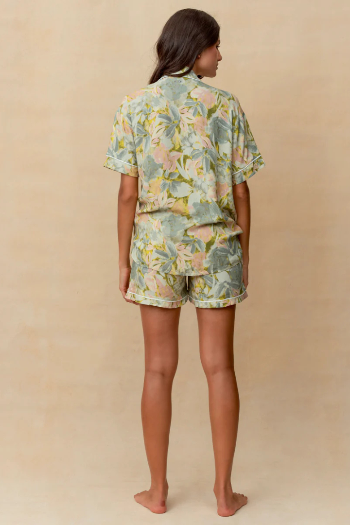 Maaji Water Flowers Slumber Short Sleeve Short Set