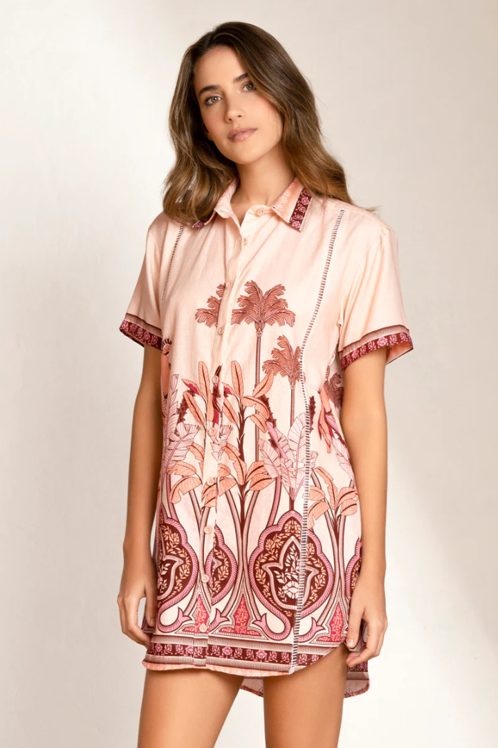 Maaji Pink Parrot Kiwi Long Shirt