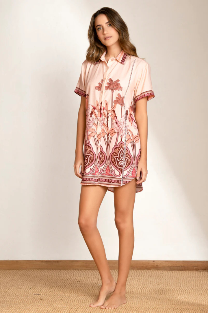 Maaji Pink Parrot Kiwi Long Shirt