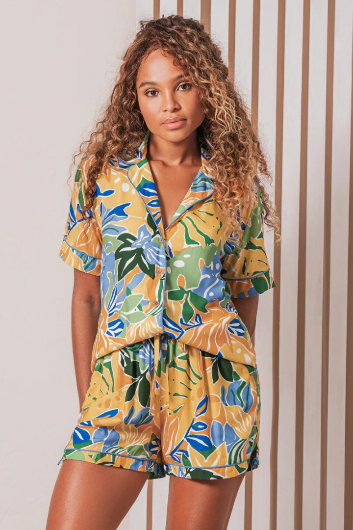Tropical Tango Slumber Short Sleeve Short Set