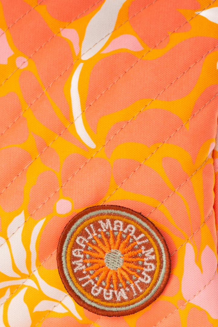 Maaji Retro Peach Flowers Lucy Large Pocket