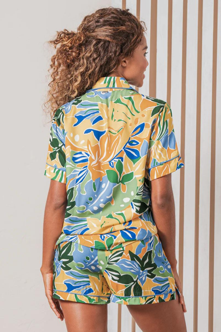 Tropical Tango Slumber Short Sleeve Short Set