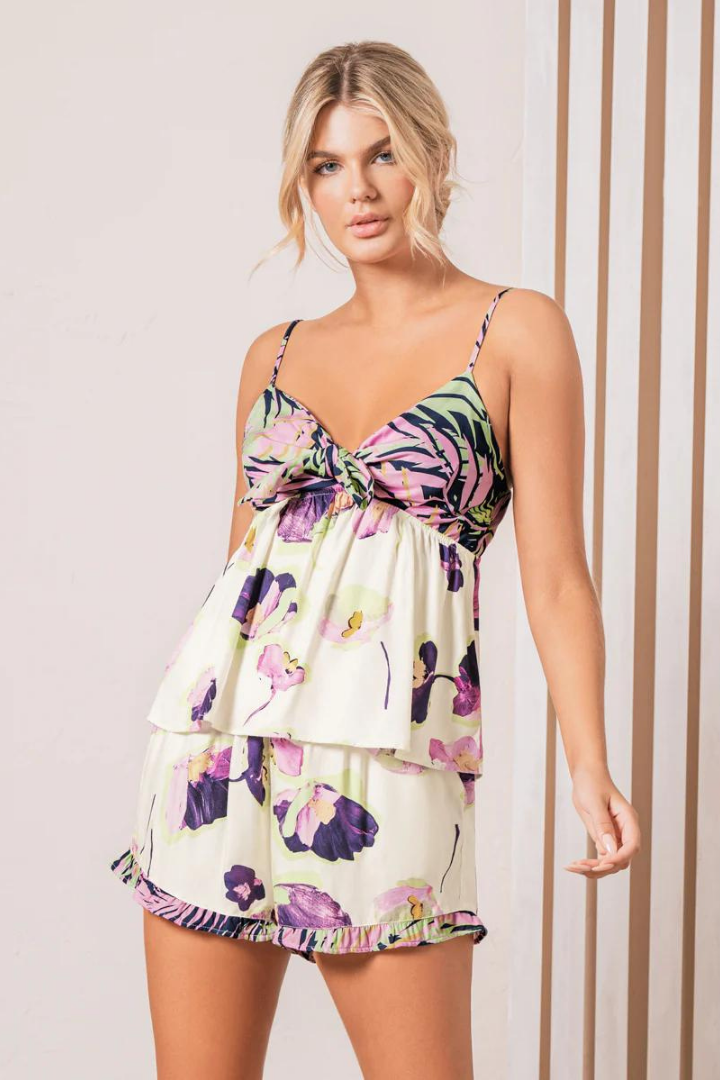 Floating Floral Layla Sleep Short Set