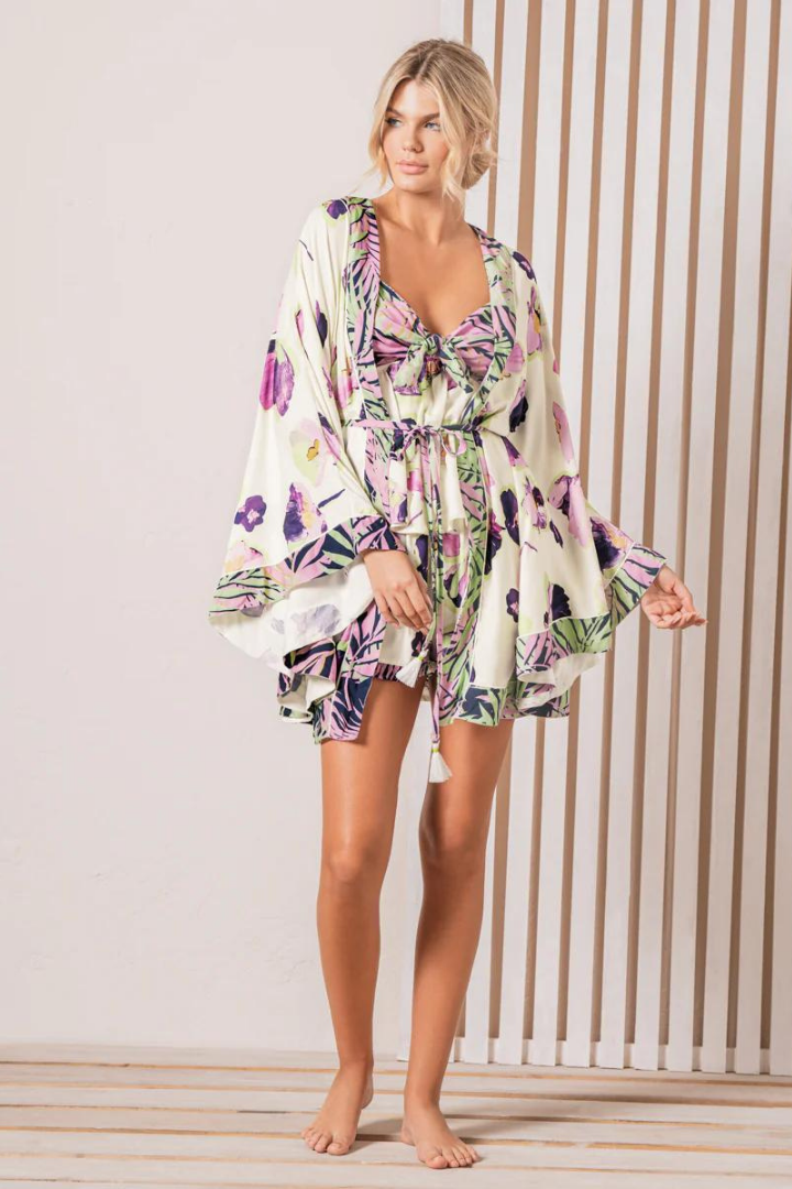 Floating Floral Adele Sleep Kimono