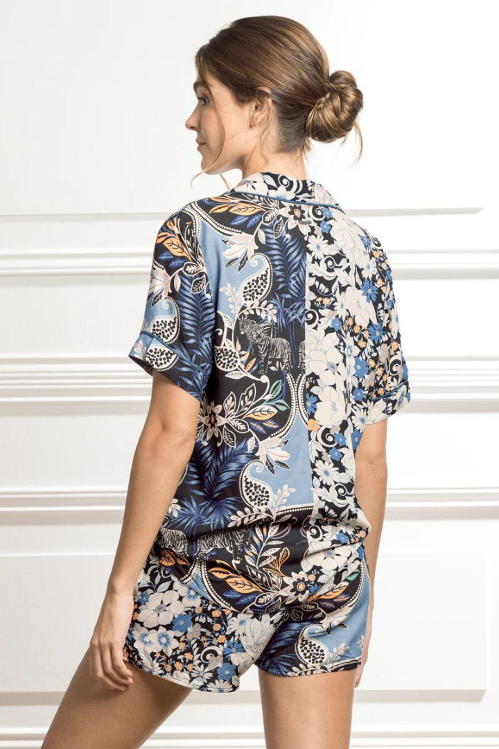 Damask Allamanda Sleep Short Set