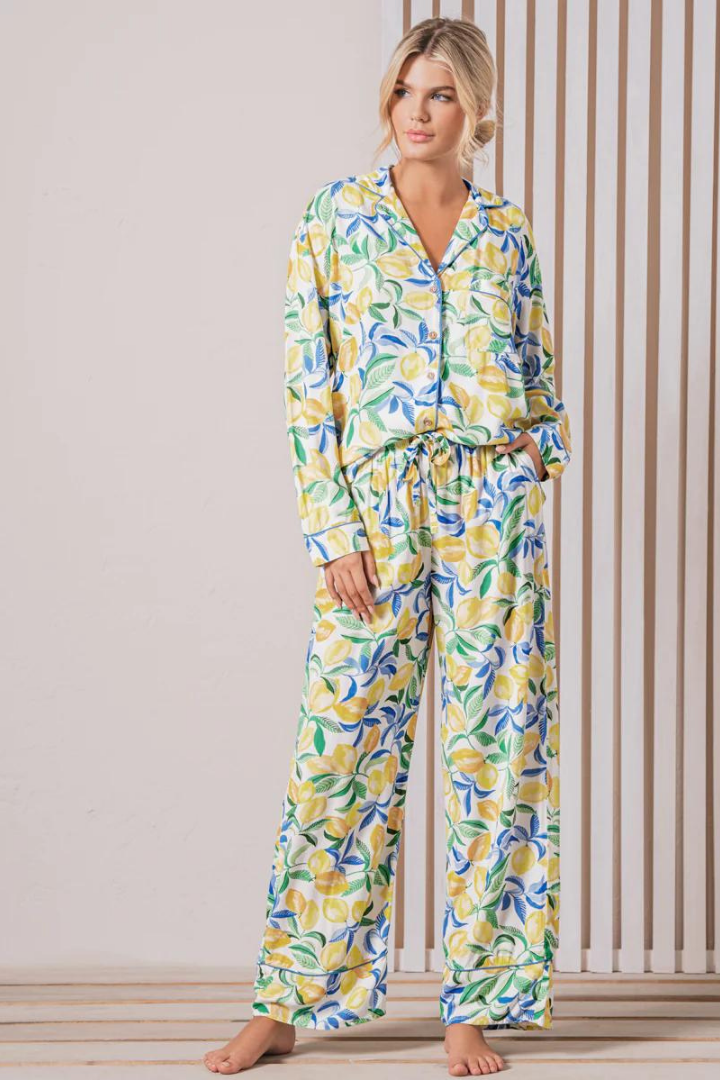 Citron Monet Dandelion Long Sleeve Pant Set
