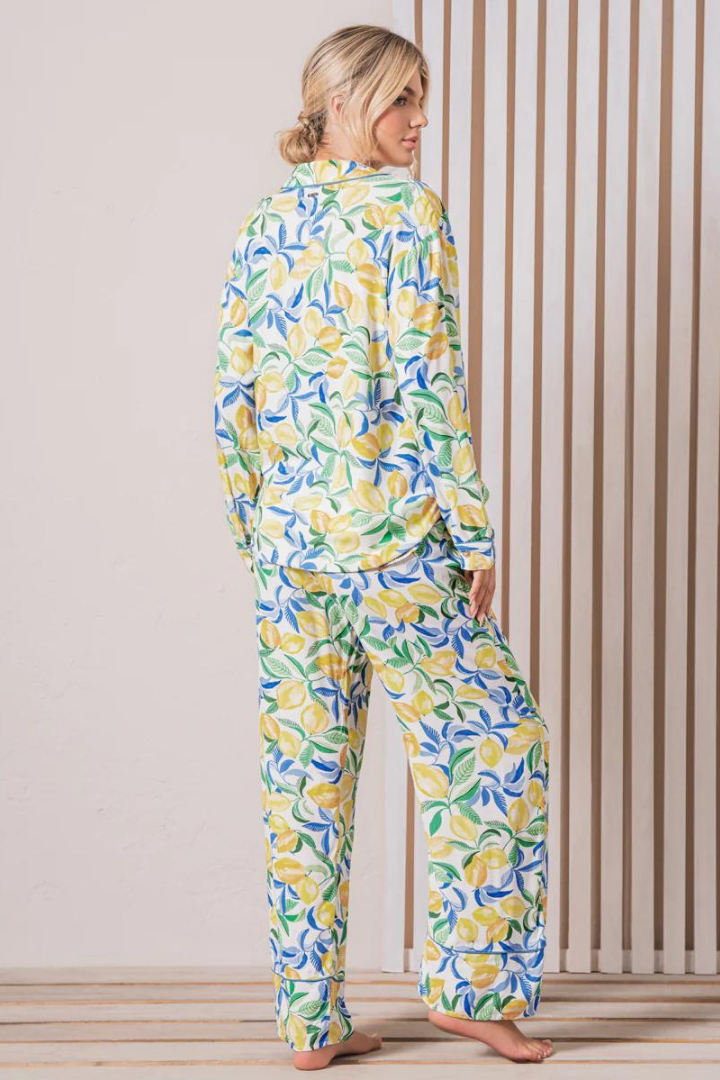 Citron Monet Dandelion Long Sleeve Pant Set