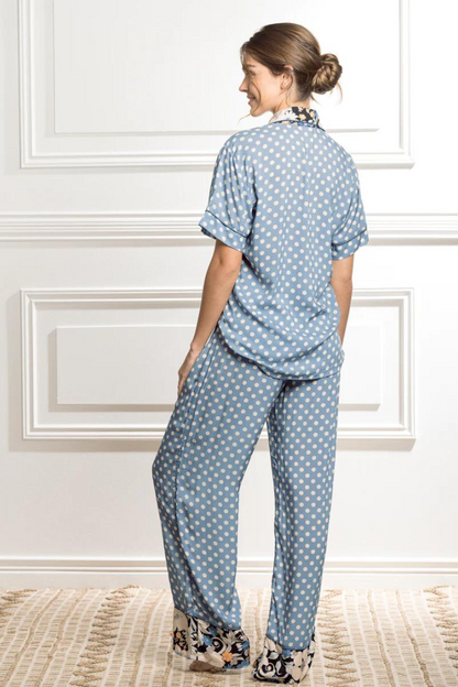 Polka Dots Kameli Sleep Pant Set